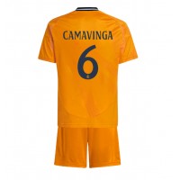 Real Madrid Eduardo Camavinga #6 Replika babykläder Bortaställ Barn 2024-25 Kortärmad (+ korta byxor)